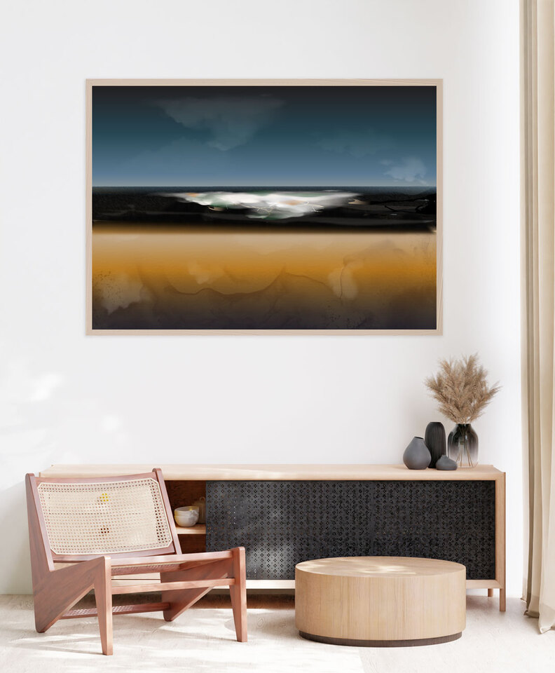 Maori Abstract Art Print of Papatuanuku and Ranginui