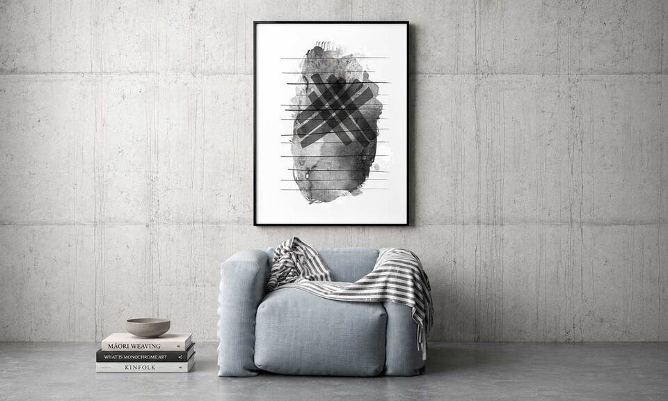 Te Ao Pango Raranga - black and white Maori-inspired art print by Willa Black Prints Auckland New Zealand