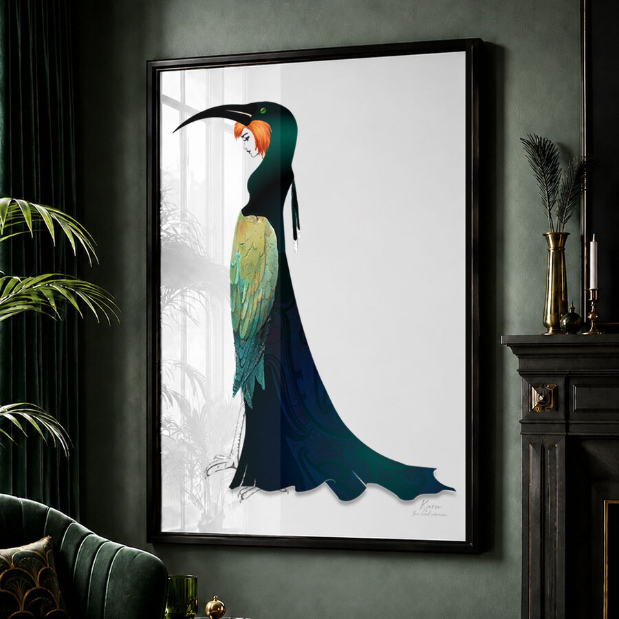 Maori Art Print - Kuru - The Bird Woman - A Maori Legend