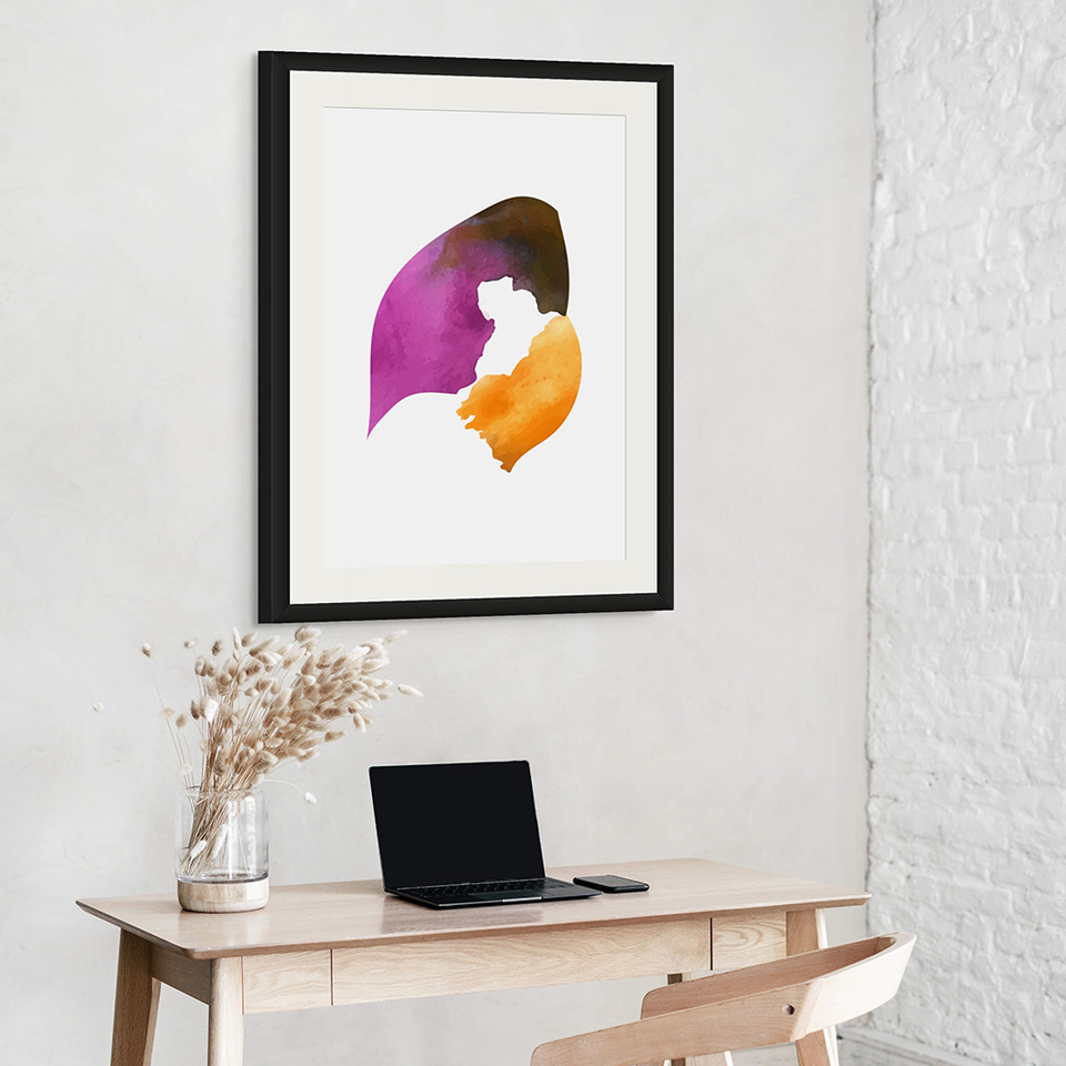Bright Abstract Art Print Interior Design - by Willa Black