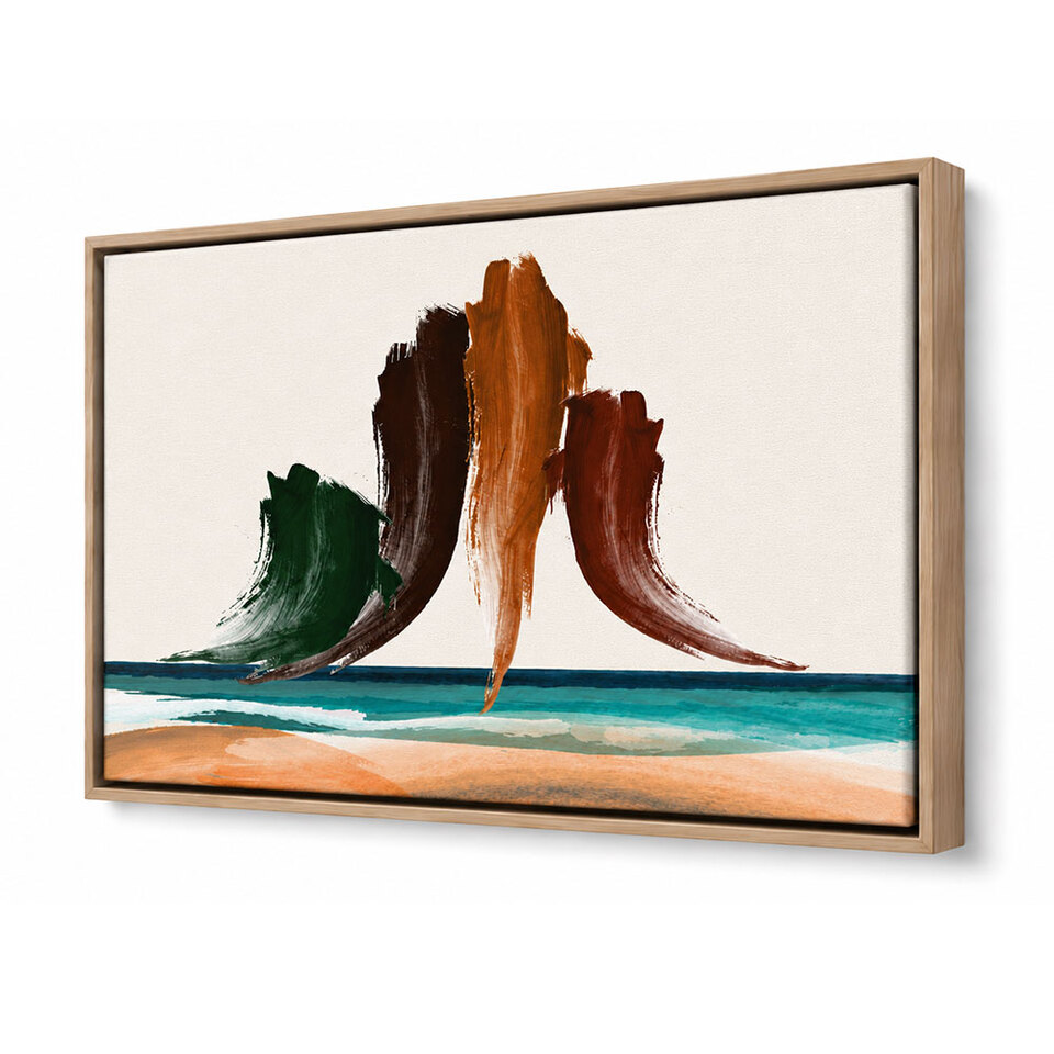 Floating canvas NZ art print by Willa Black Prints on 40mm stretcher in timber frame