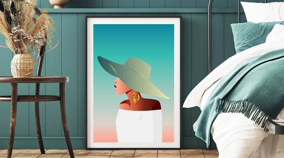 Maori Art Print of Sudanese Woman who is also part Maori by Willa Black Prints
