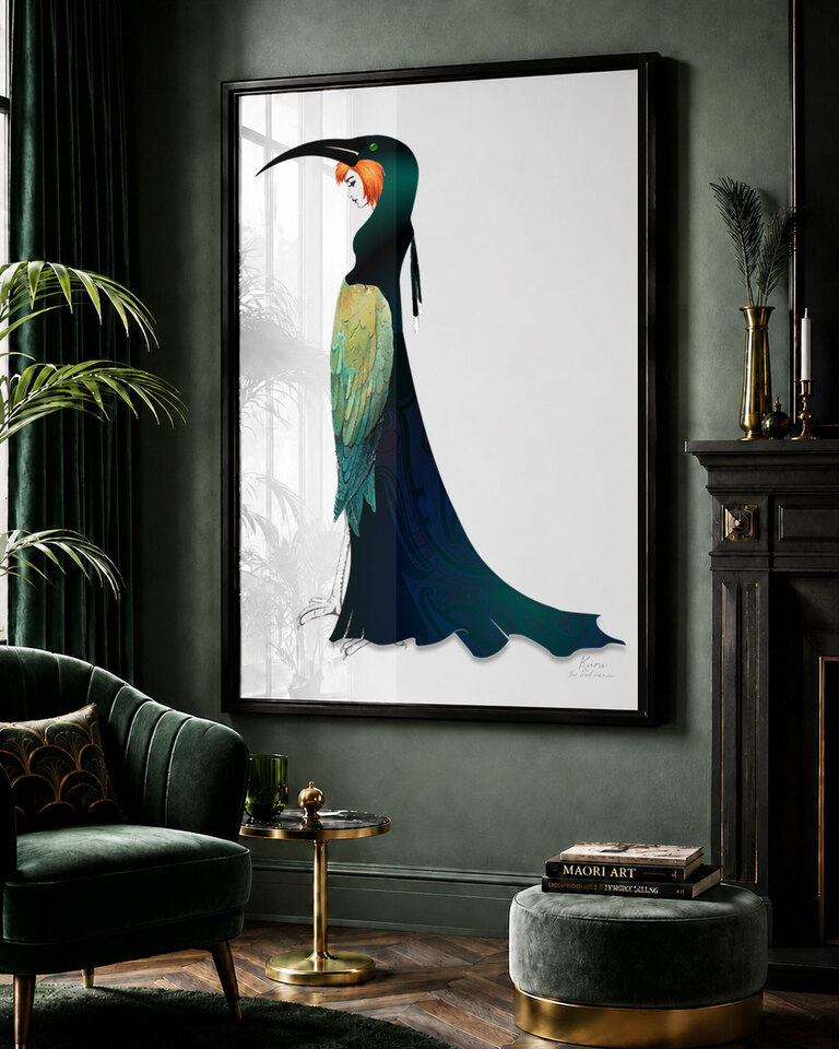 Māori Legends art print Kura — Kurangaituku by Willa Black Prints NZ