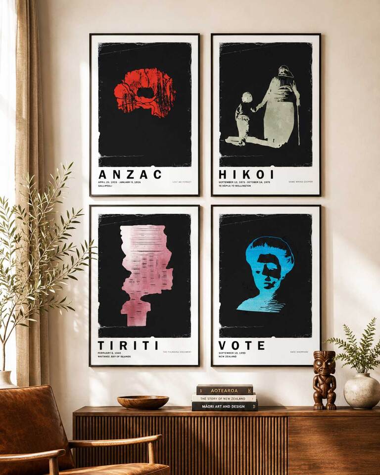 New Zealand history art prints — NZ wall art commemorating pivotal moments by Willa Black Prints