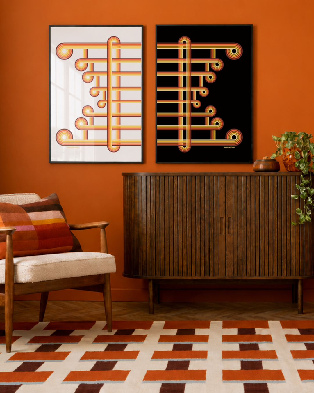 Retro Māori art prints Whanaungatanga NZ — Willa Black Prints