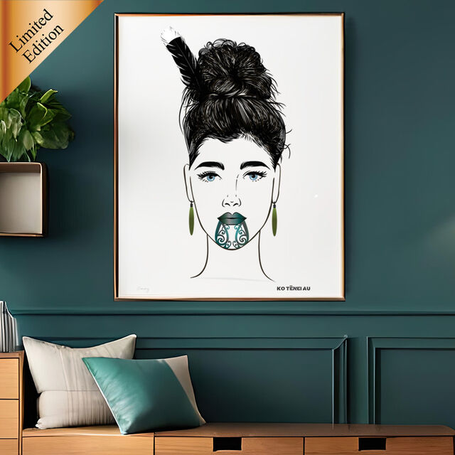 Contemporary Maori Art Print - Ko tenei au - Kahurangi - Limited Edition