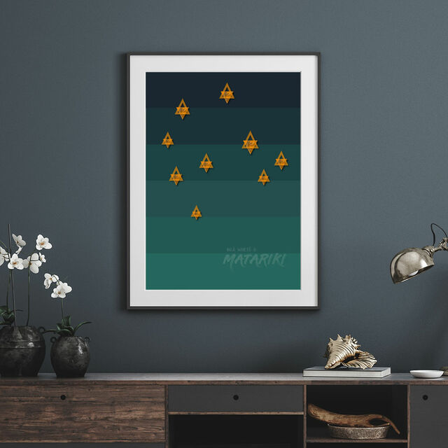 Maori Art Print - Nga Whetu o Matariki