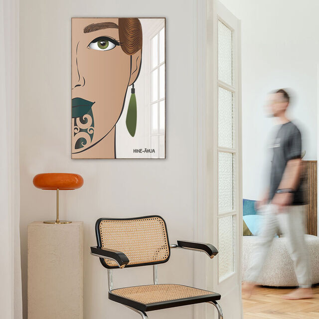 Hine-Āhua Évora Cedrick: The Close Up — Māori Mixed Heritage Portrait Print | Willa Black Prints