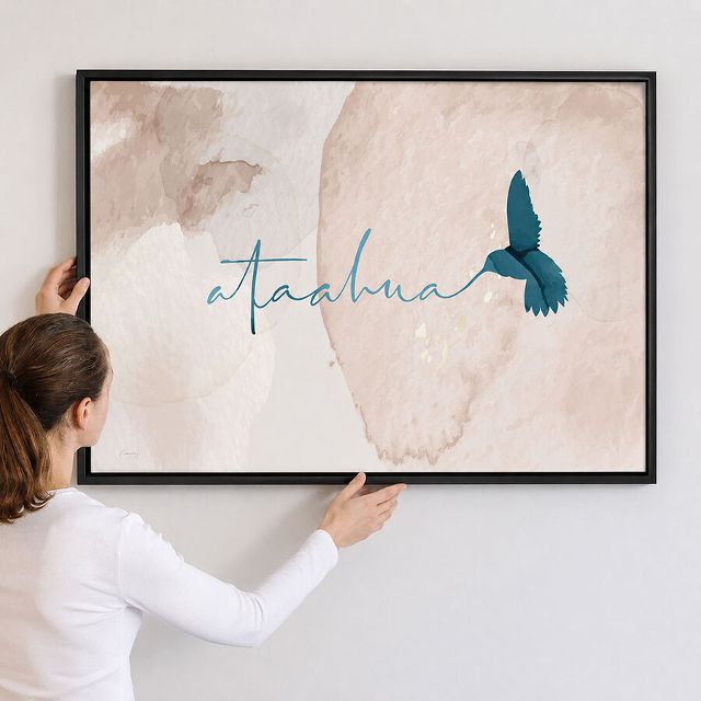 Ātaahua - Māori Watercolour Kōtare Art Print | NZ Wall Art
