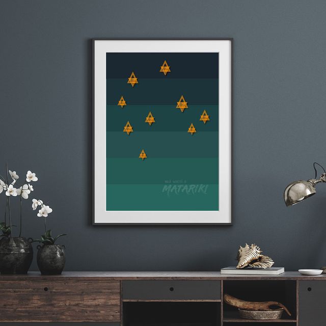 Maori Art Print - Nga Whetu o Matariki