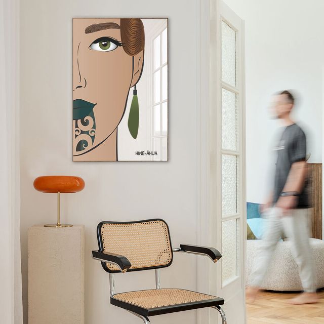 Māori Art Portrait Print – Hine-aahua Evora Cedrick ‘The Close Up’ | Contemporary NZ Wall Art