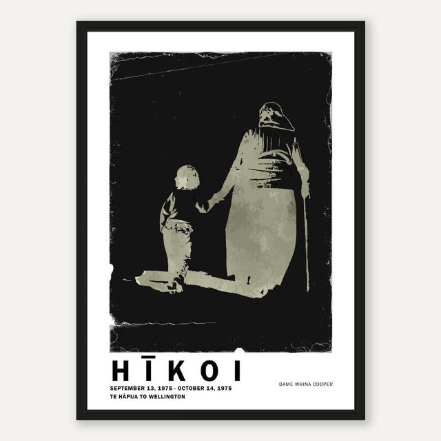New Zealand History Abstract Art Print - Hikoi - Dame Whina Cooper